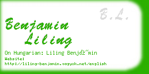 benjamin liling business card